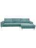 58 aufm Kessel SOFA mit Longchair rechts Kaylynn Cordstoff eisblau