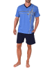 NORMANN Shorty Schlafanzug kurzarm Pyjama - 78163 in blau