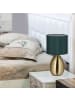 relaxdays Tischlampe in Messing/ Grün- (H)33,5 x Ø 18 cm
