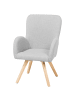 Beliani Sessel BJARN in Grau/Braun - (W) 60 x (H) 90 x (L) 55 cm