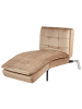Beliani Chaiselongue LOIRET in Braun/Silber - (W) 179 x (H) 93 x (L) 76 cm