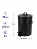 relaxdays Kosmetikeimer in Schwarz - 5 Liter