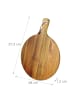 relaxdays Pizzabrett in Natur - (B)28 x (H)1,2 x (T)37,5 cm