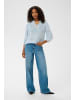 Kaffe Langarm-Bluse KAriani Regular fit in Powder Blue/Chalk Paisley