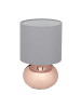 relaxdays Tischlampe in Kupfer/ Grau - (H)27,5 x Ø18 cm