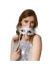 tectake Elegante Stabmaske in Einheitsgröße, silber