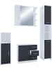 VCM  4-tlg. Komplettset Badmöbel Set Zalo ll in Schwarz