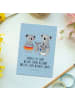 Mr. & Mrs. Panda Postkarte Koala Familie mit Spruch in Blau Pastell