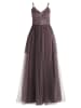 Vera Mont Abendkleid mit Stickerei in Mauve Graupe