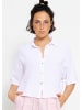 SASSYCLASSY Kurzarm Musselin Bluse in weiß