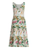 Vera Mont Blumenkleid mit Kellerfalten in Cream/Rosé