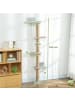Pawhut Kletterwand Katzen Hellgrau 48L x 21B x 180H cm