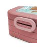 Mr. & Mrs. Panda MEPAL Bentobox Bär Flugzeug Design mit Spruch in Rot Pastell