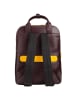 DuDu Rucksack Leder 40 cm Laptopfach in burgundy