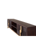 Giner y Colomer TV-Schrank aus massivem Mangoholz mit goldenem Metallsockel in Brown