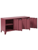 Beliani Büroschränke CARDIFF in Rot - (W) 120 x (H) 60 x (L) 40 cm