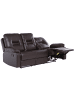 Beliani 3-Sitzer Sofa BERGEN in Braun - (W) 204 x (H) 101 x (L) 73 cm