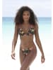 LASCANA Triangel-Bikini-Top in oliv bedruckt