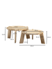 KADIMA DESIGN Design Couchtisch 2er Set Mango Massivholz Wohnzimmertisch Hell in Hellbraun