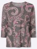 Sieh an! 3/4-Arm-Shirt in anthrazit-mauve-bedruckt