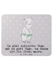 Mr. & Mrs. Panda Mauspad Panda Jiu Jitsu mit Spruch in Grau Pastell