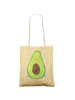 Mr. & Mrs. Panda Einkaufsbeutel Avocado Glücklich ohne Spruch in Gelb Pastell