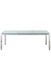 Beliani Esstisch GROSSETO in Transparent/Silber - (W) 100 x (H) 74 x (L) 220 cm