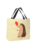 Mr. & Mrs. Panda Strandtasche Igel Luftballon ohne Spruch in Gelb Pastell