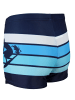 Aquarti Jungen Badehose Gestreift mit Motiven in hellblau