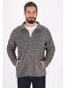 DreiMaster Herren Fleecejacke in Grau Melange