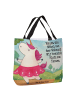 Mr. & Mrs. Panda Tote Bag Einhorn Ballerina Design mit Spruch in Weiß