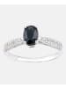 Diamant L'éternel Ring aus 375 Weißgold mit 1.24 Karat Diamant mit Saphir