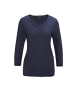 GOLDNER Unkomplizierter Pullover mit V-Ausschnitt in marine