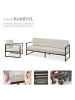 tectake Garten-Loungeset Comosa höhenverstellbare Füße, braun/beige