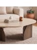 CALICOSY Couchtisch ROCK in Walnuss - (W)100  x (H)35  x (L)60 cm