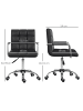 HOMCOM Bürostuhl in Schwarz 52,5L x 54B x 99H cm