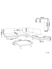 Beliani 6-tlg Lounge Set FRAZZANO in Grau/Heller Holzfarbton