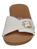 fitflop Pantoletten iQUSHION ADJUSTABLE BUCKLE LEATHER SLIDERS in weiß