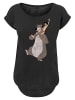 F4NT4STIC Long Cut T-Shirt Dschungelbuch Mogli und Balu in schwarz