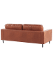 Beliani 3-Sitzer Sofa SAVALEN in Braun/Schwarz - (W) 204 x (H) 87 x (L) 91 cm