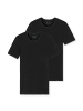 Schiesser T-Shirt 2er Pack in Schwarz