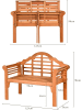 COSTWAY Gartenbank klappbar 2-Sitzer in Hellbraun
