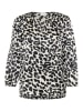 Kaffe Langarm-Bluse KAmagda Loose fit in Grey Leopard