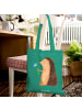 Mr. & Mrs. Panda Tasche Igel Blumen ohne Spruch in Mint