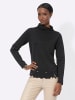 creation L Langarmshirt in schwarz