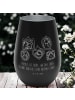 Mr. & Mrs. Panda Teelichthalter Igel Familie mit Spruch in Schwarz
