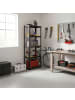 relaxdays Schwerlastregal in Schwarz/ Braun - (B)50 x (H)180 x (T)30 cm