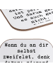 Mr. & Mrs. Panda Glasuntersetzer Spruch Zweifel an sich selbst m... in Weiß