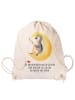 Mr. & Mrs. Panda Rucksackbeutel Pinguin Mond mit Spruch in Creme