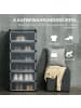 HOMCOM DIY Schuhschrank-49L x 36,5B x108H cm-Schwarz+Weiß